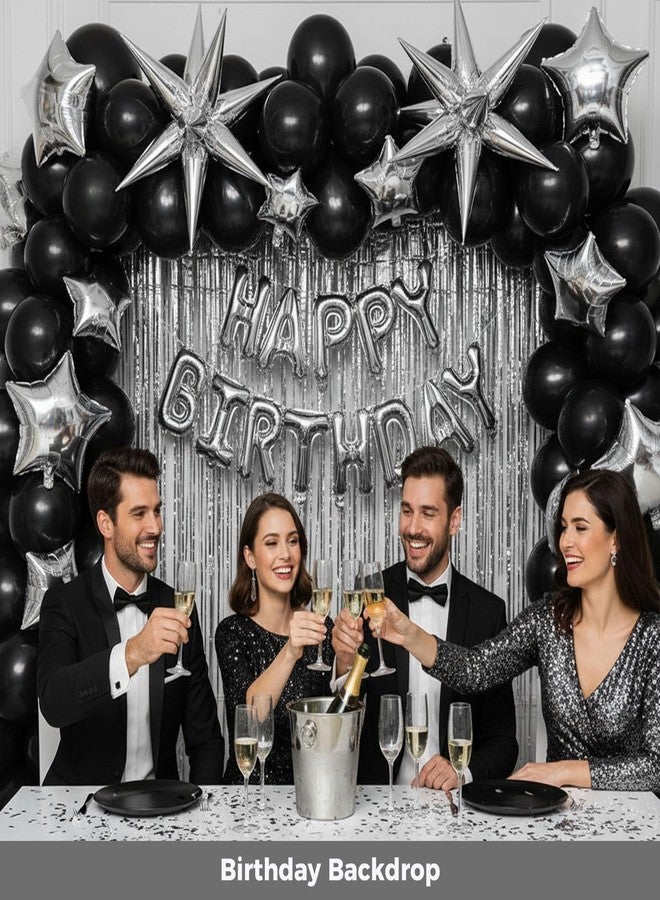 LovesTown 72PCS Silver Starburst Balloons, Foil Balloons Magic Star Spike Designs for Bachelorette Party, Birthday, Halloween Decoration - Image 4